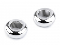 Grosslochperle 5 x 12 mm Silber, 10 Stück