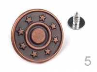 Jeansknopf 20 mm, Silber und Bronce