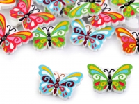 Holzknöpfe Schmetterling Mix
