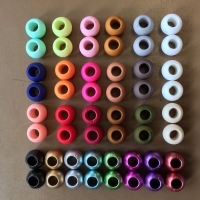 Grosslochperlen metallic