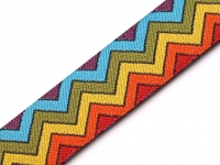 Webband Regenbogen ZickZack  16 mm