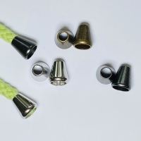 Kordelenden konisch Metall,     2 Stück