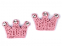 Krone Applikaton mit Strass