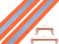 Gummi neon mit Reflexstreifen 4 cm