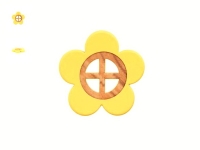Polyesterknopf Blume 20 mm