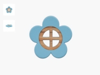 Polyesterknopf Blume 20 mm