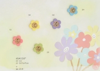Polyesterknopf Blume 20 mm