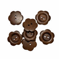 Holzknopf 25 mm Blume