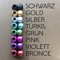 Grosslochperlen metallic