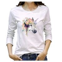 Bügelbild Flower Einhorn