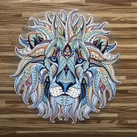 Bügelbild Löwe Boho