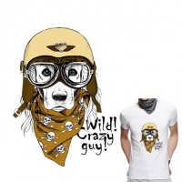 Bügelmotiv Wild Crazy Dog