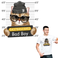 Bügelbild Bad Boy Cat