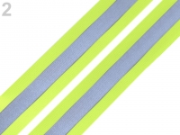 Gummi neon mit Reflexstreifen 4 cm