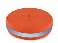 Gummi neon mit Reflexstreifen 4 cm
