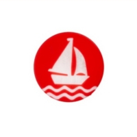 Segelschiff, Rot und Marine