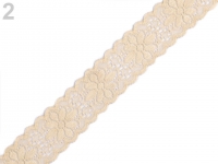 Elastische Spitze 30 mm Ecru