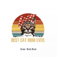 Bügelbild  Cat Mom klein