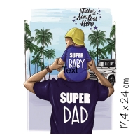 Bügelbild Super Dad