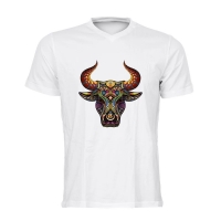 Bügelbild Stier Boho