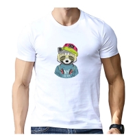 Bügelbild King Cool Waschbär