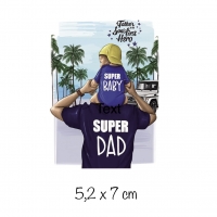 Bügelbild Super Dad klein