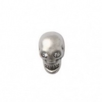 Skull Metallknopf mit Strass und Öse