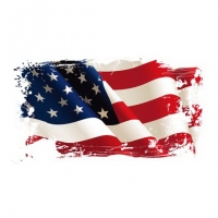 Bügelmotiv US-Flagge Gross