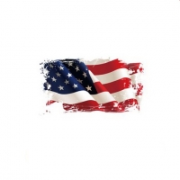 Bügelmotiv US-Flagge Klein
